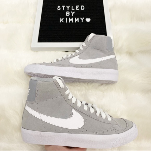 🦋 NIKE Blazer Mid 77 Vintage Grey Sneakers New - Picture 5 of 5